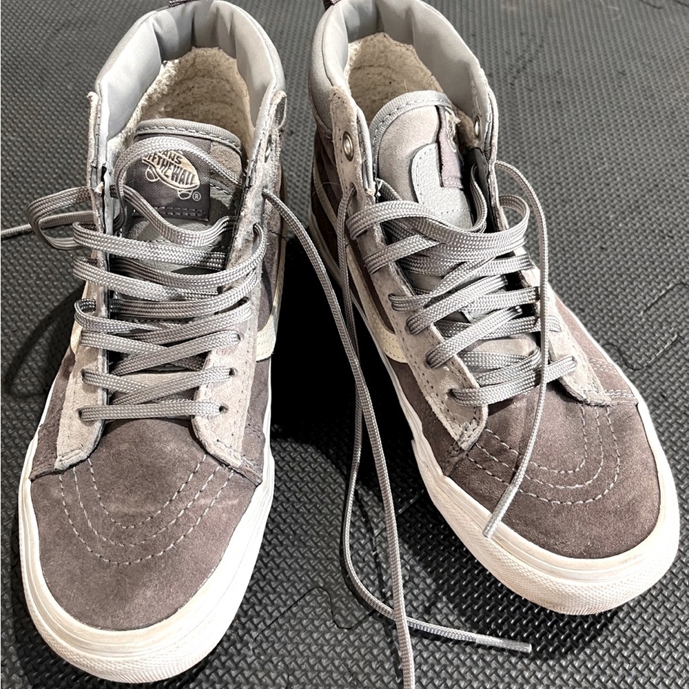 Vans grey suede high tops